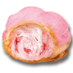 Eclair cream puff - Strawberry Cheesecake