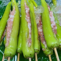 พริกยัดไส้หมูสับย่าง ( หม่าล่า )