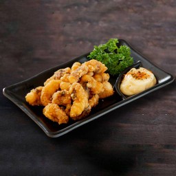 หนวดปลาหมึกชุบแป้งทอด Geso Karaage.