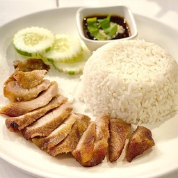ข้าว คอหมูย่าง + น้ำจิ้มแจ่ว