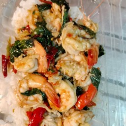 ข้าวราดกระเพรากุ้ง