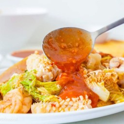 สุกี้ไข่ข้น ราดข้าว