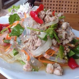 ยำเส้นแก้วหมูสับ