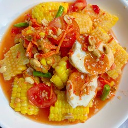 ตำข้าวโพดไข่เค็ม