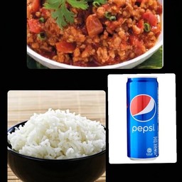 น้ำพริกอ๋อง+ข้าวสวย+แปปซี่
