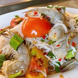 ตำขนมจีนกุุ้งสด