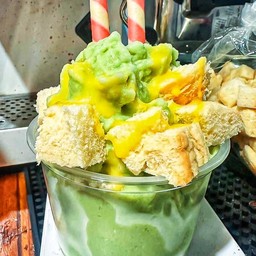 ปังเย็นชาเขียวนมสด