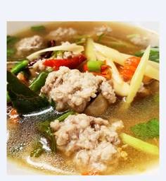 ต้มยำหมูปั้นก้อนน้ำใส (ชุดเล็ก/ทาน 1 ท่านกำลังดี)