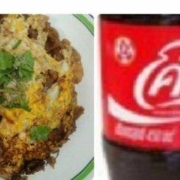 (อร่อยซ่ากับโค้ก)ผัดซีอิ้ว+โค้ก