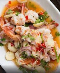 กุ้งพล่ากระเทียม