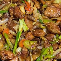 ข้าวหมูผัดพริกเผา