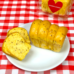 ขนมปังฟักทอง โลฟหยัก (สูตรเจ)