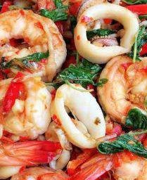 กะเพราทะเล(กับข้าว)