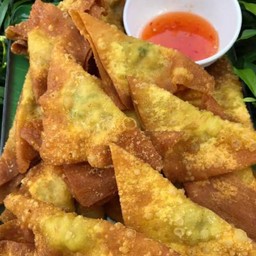 เกี๊ยวห่อหมูทอด #หมูสับหมักสามเกลอ