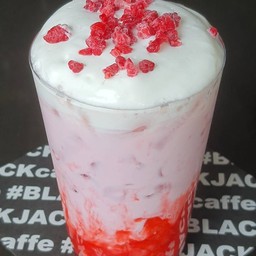 Rasqberry Strawberry Milk ราสเบอร์รี่สตอเบอร์รี่นมเย็น