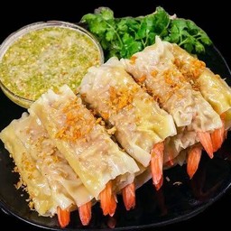 เกี๊ยวหมูเด้งใส้กุ้ง