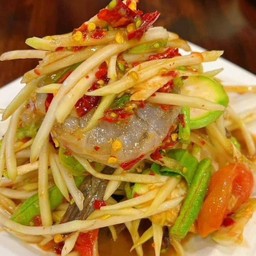 ตำกุ้งสดหรือ ลวก(กุ้งcp)