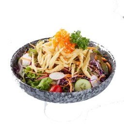 สลัดปลาเงินทอดกรอบ