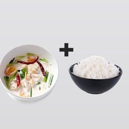 ต้มข่าไก่ + ข้าวสวย
