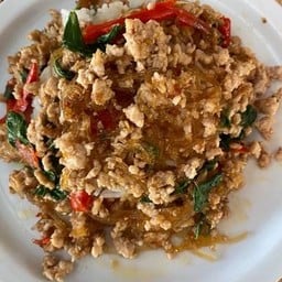 กระเพราะวุ้นเส้นหมูสับราดข้าว