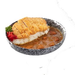 ข้าวแกงกะหรี่ ( หมูทอด )