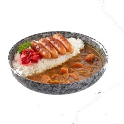 ข้าวแกงกะหรี่ ( ไส้กรอก )