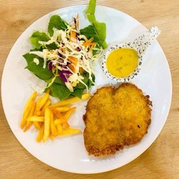 สเต็กปลาดอลลี่ชุปเกล็ดขนมปัง