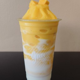 มะม่วงโยเกิร์ตปั่น Mango Yogurt Smoothie