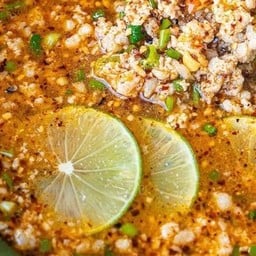 เกาเหลาต้มยำหมูสับล้วน