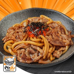 อูด้งหมูผัดซอสญี่ปุ่น