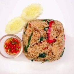 ข้าวคลุกกะเพราหมูสับ
