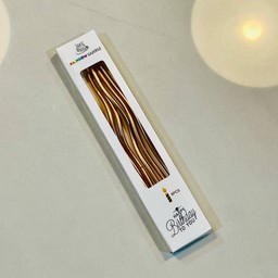 เทียนเกลียวสีแชมเปญ ยาว