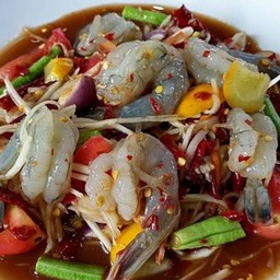 ตำกุ้งสด