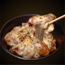 ข้าวหน้าไก่อบชีส