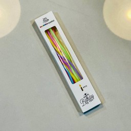 เทียนเกลียวสีรุ้ง ยาว