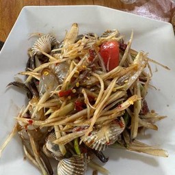 ตำหอยแครงกุ้งสด