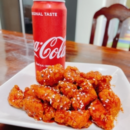 [อร่อยซ่ากับโค้ก] (กับข้าว) - ชิกเก้นป๊อบ ซอสเกาหลี + โค้กกระป๋อง