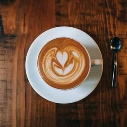 ลาเต้ ร้อน ( นมสด )