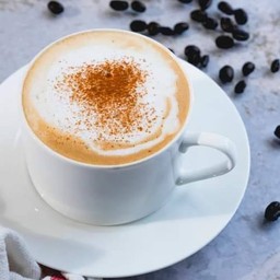 คาปูชิโน ร้อน ( นมสด )