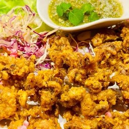 หนวดหมึกเบเบี๋ ทอดกรอบ