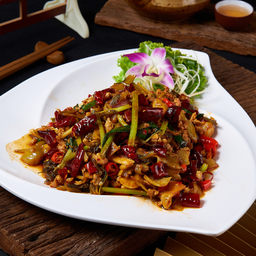 ผักกาดดองผัดหมูสับ 酸奄菜炒肉