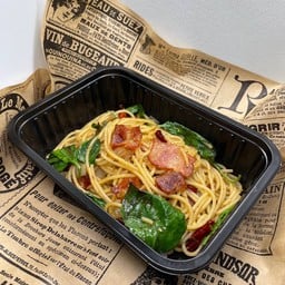 สปาเก็ตตี้เบคอนพริกแห้ง