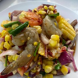 ตำข้าวโพดกุ้งสด