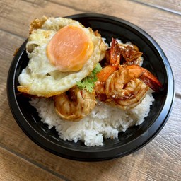 ข้าวกุ้งน้ำมันหอยไข่ดาว จุกๆๆ