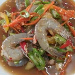 ตำเหลากุ้งดิบ