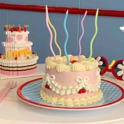 เทียนเกลียวสายรุ้งพาสเทล