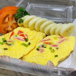 Omelet + banana