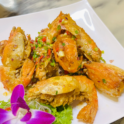 กุ้งแม่น้ำทอดกระเทียม S 椒盐大头虾
