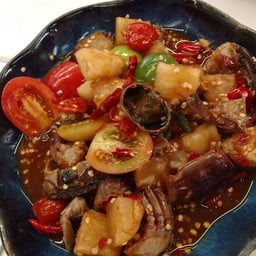 ตำสับปะรดปลาร้าปูดอง