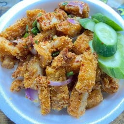 ข้าวยำไก่แซ่บ+ข้าวยำคอหมูย่าง